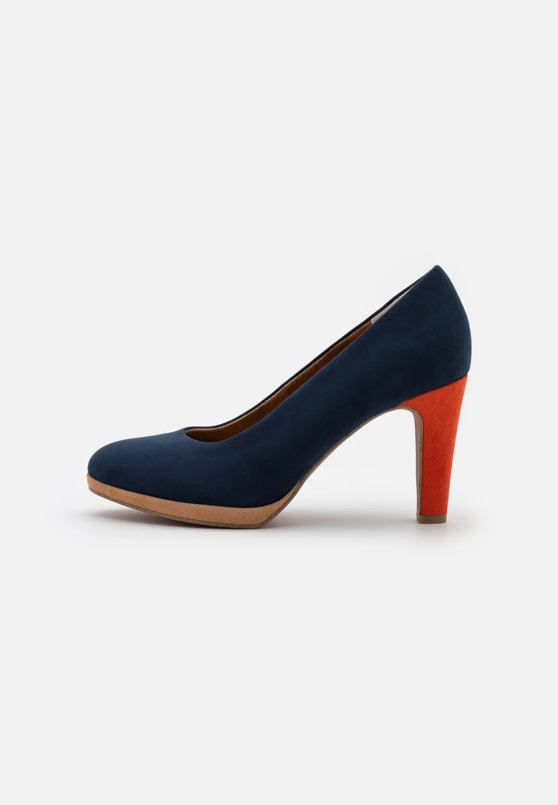 Marco Tozzi Femme Escarpins Navy/multi Coloured 2 Marco Tozzi Femme Escarpins Navy/multi Coloured – Image 2