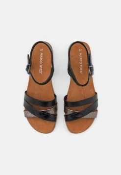 Marco Tozzi Femme Sandales Compensées Black/antic -Marco Tozzi Soldes Magasin 03c74347ee4a40afa398b40a1ef42f3e