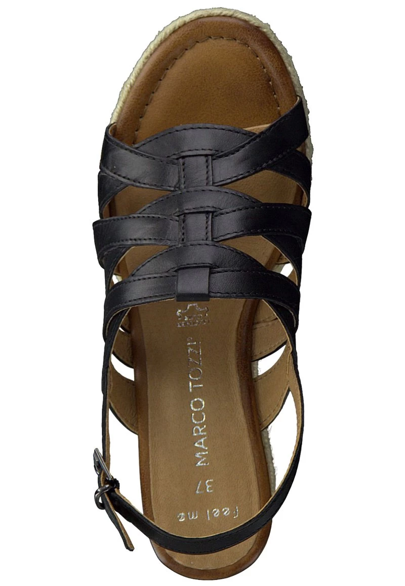 Marco Tozzi Sandales Compensées Black Antic Femme 2 Marco Tozzi Sandales Compensées Black Antic Femme – Image 2