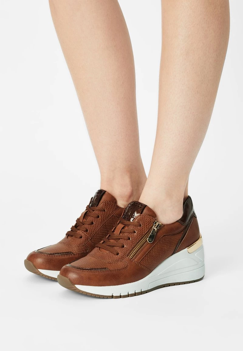 Marco Tozzi Femme Baskets Basses Cognac 1 Marco Tozzi Femme Baskets Basses Cognac