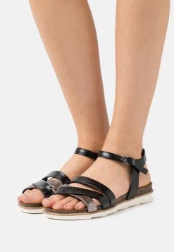 Marco Tozzi Femme Sandales Compensées Black/antic