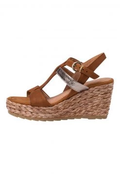 Marco Tozzi Sandales à Talons Hauts Cognac Comb Femme