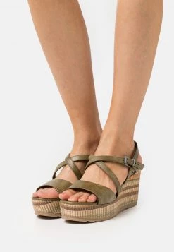 Marco Tozzi Sandales à Plateforme Olive Femme