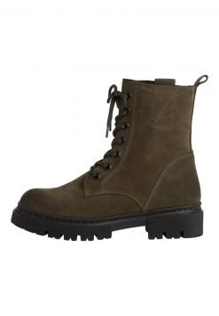 Marco Tozzi Bottines à Lacets Olive Femme