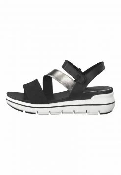 Marco Tozzi Femme Sandales à Plateforme Black Comb