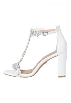 Marco Tozzi BY GUIDO MARIA KRETSCHMER Sandales à Talons Hauts White Patent Femme