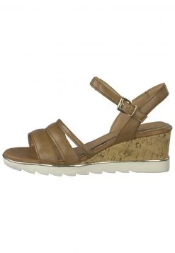 Marco Tozzi Sandales Compensées Cognac Femme