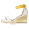 Marco Tozzi Femme BY GUIDO MARIA KRETSCHMER Sandales à Talons Hauts White/yellow
