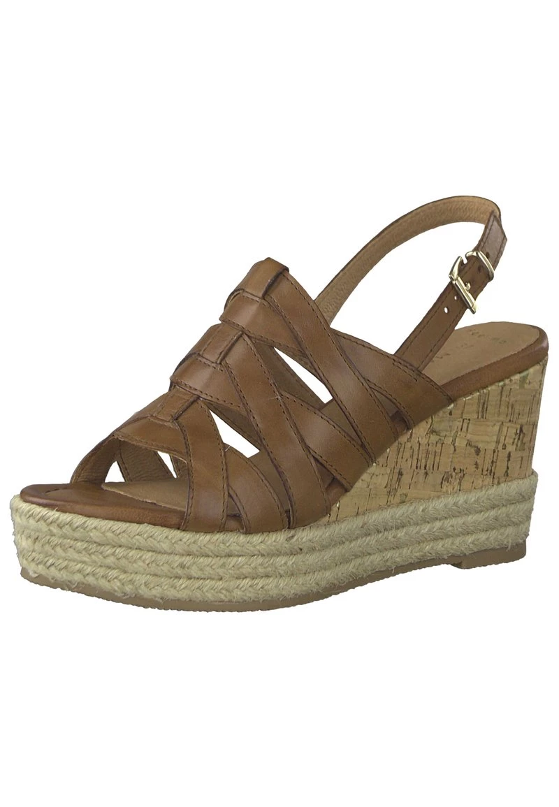 Marco Tozzi Femme Sandales Compensées Cognac Antic 3 Marco Tozzi Femme Sandales Compensées Cognac Antic – Image 3