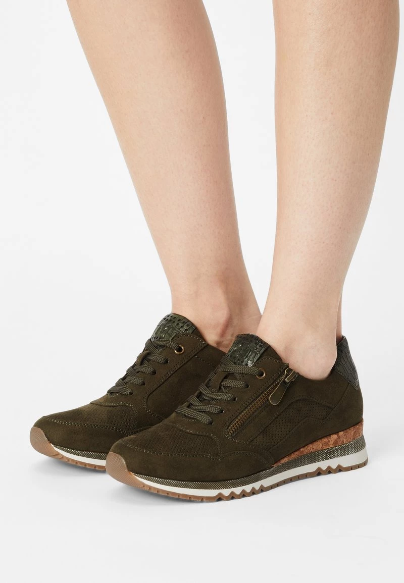 Marco Tozzi Femme Baskets Basses Olive 1 Marco Tozzi Femme Baskets Basses Olive