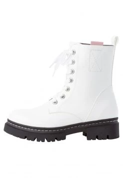 Marco Tozzi Bottines à Plateau White Comb Femme