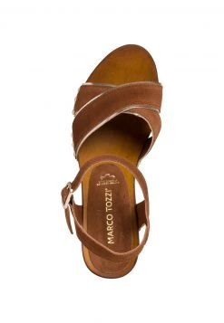 Marco Tozzi Femme Sandales Cognac Comb -Marco Tozzi Soldes Magasin 866318c7d6b147f1b42ccfd961a0645f