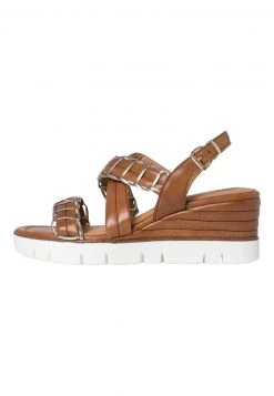 Marco Tozzi BY GUIDO MARIA KRETSCHMER Sandales Compensées Cognac Comb Femme