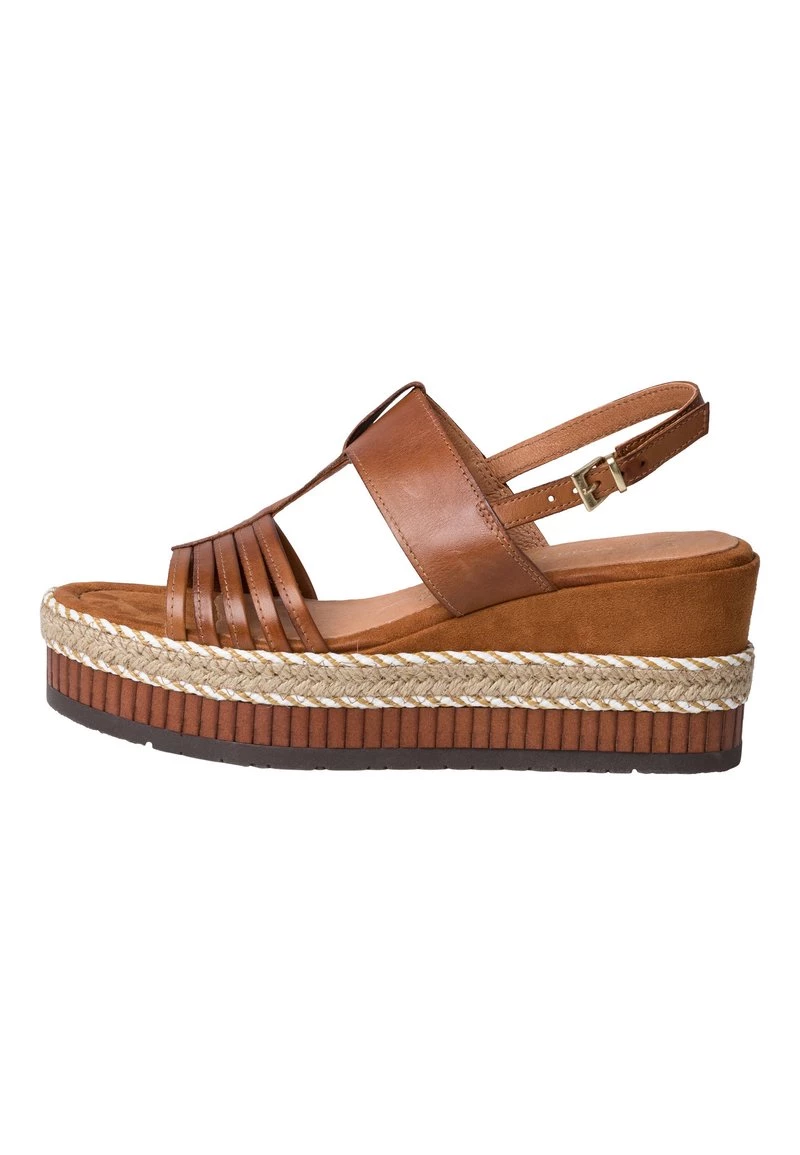 Marco Tozzi Sandales à Plateforme Cognac Antic Femme 1 Marco Tozzi Sandales à Plateforme Cognac Antic Femme