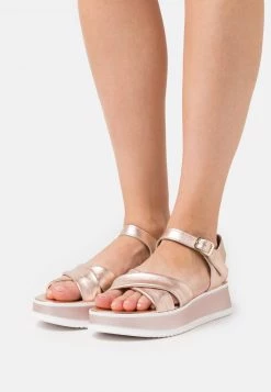 Marco Tozzi Femme Sandales à Plateforme Rose Metallic