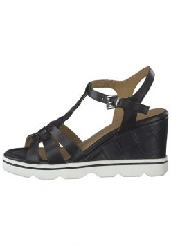 Marco Tozzi Soldes Magasin 16 Marco Tozzi Sandales à Plateforme Black Antic Femme