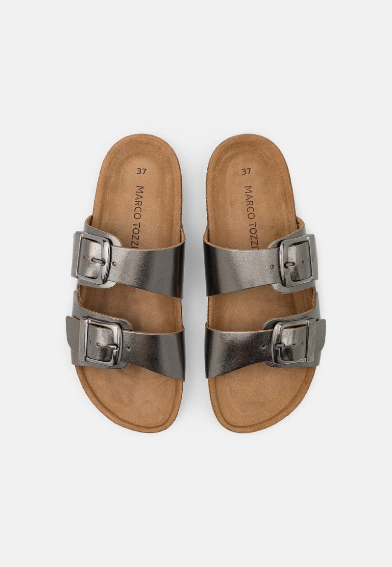 Marco Tozzi Mules Gun Metal Femme 4 Marco Tozzi Mules Gun Metal Femme – Image 4