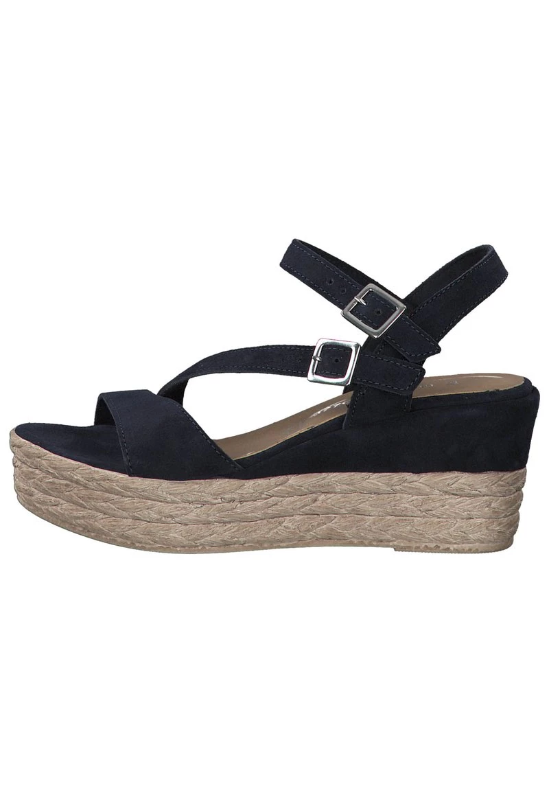 Marco Tozzi Sandales Compensées Navy Femme 1 Marco Tozzi Sandales Compensées Navy Femme