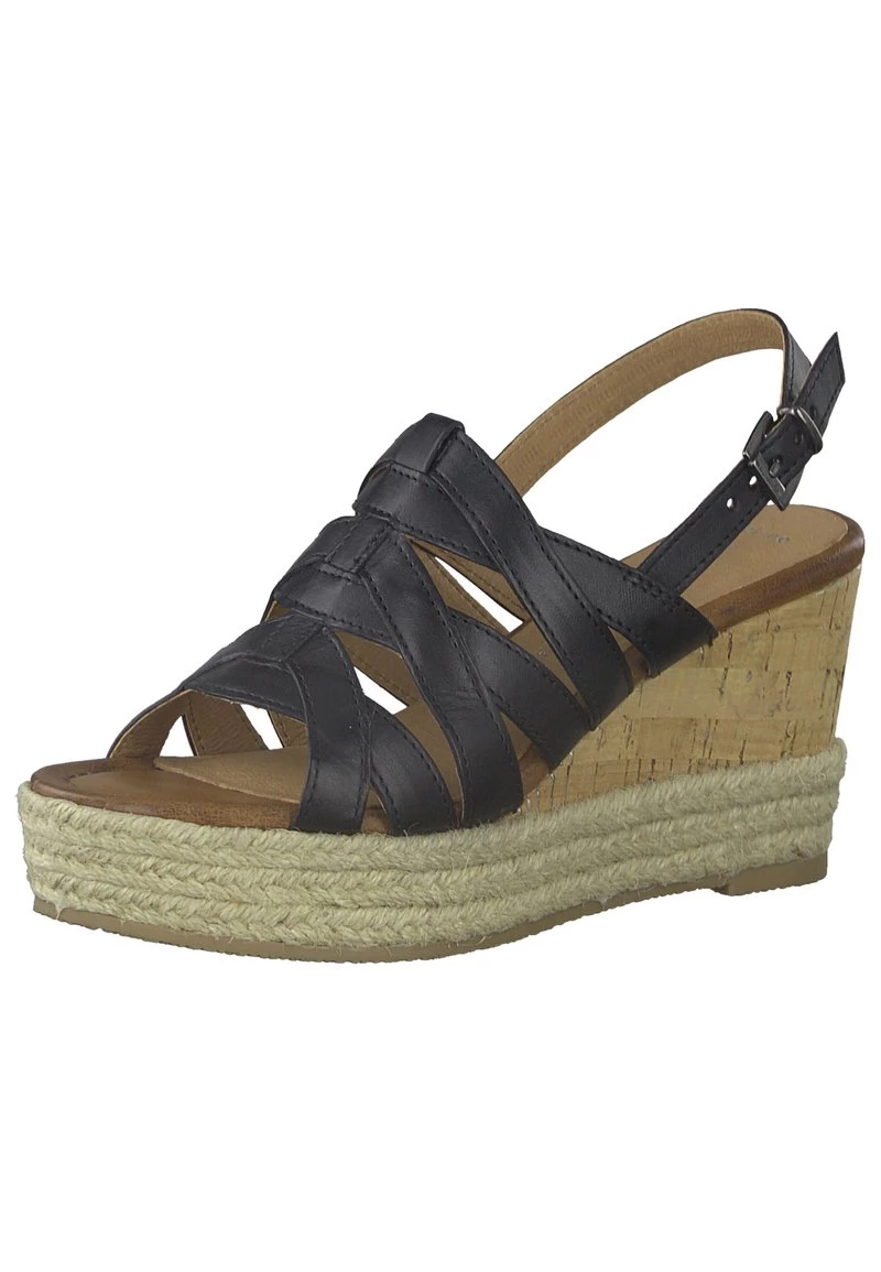 Marco Tozzi Sandales Compensées Black Antic Femme 3 Marco Tozzi Sandales Compensées Black Antic Femme – Image 3