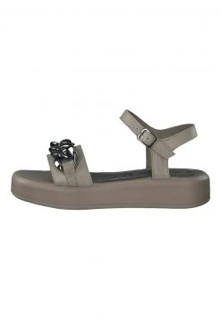 Marco Tozzi Femme Sandales Compensées Taupe