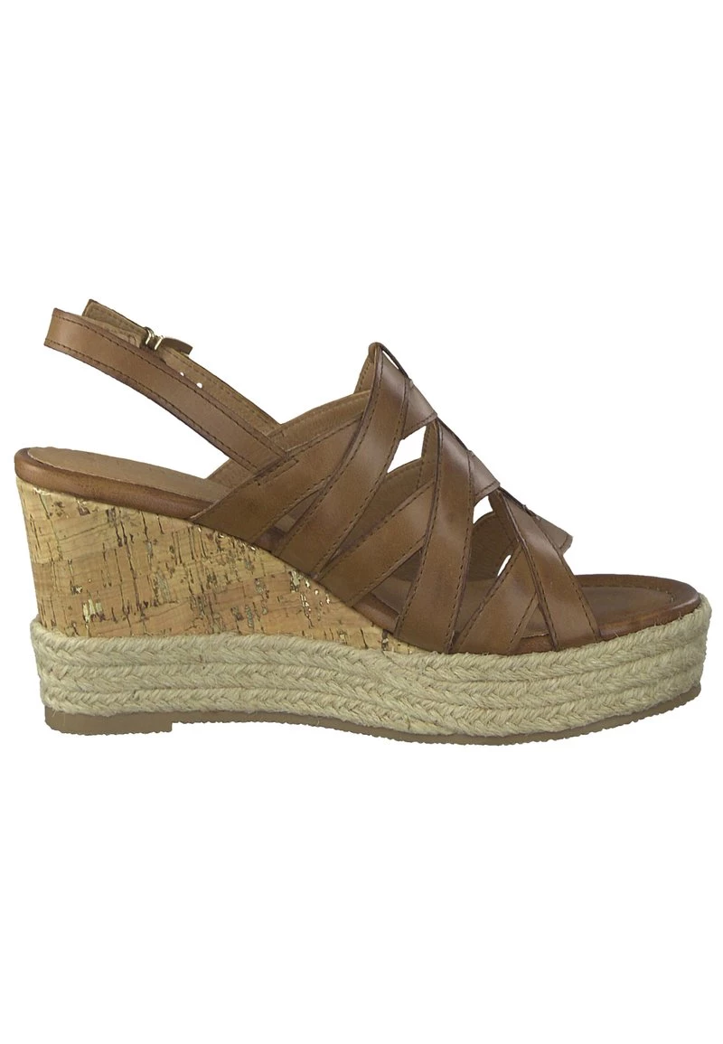 Marco Tozzi Femme Sandales Compensées Cognac Antic 5 Marco Tozzi Femme Sandales Compensées Cognac Antic – Image 5