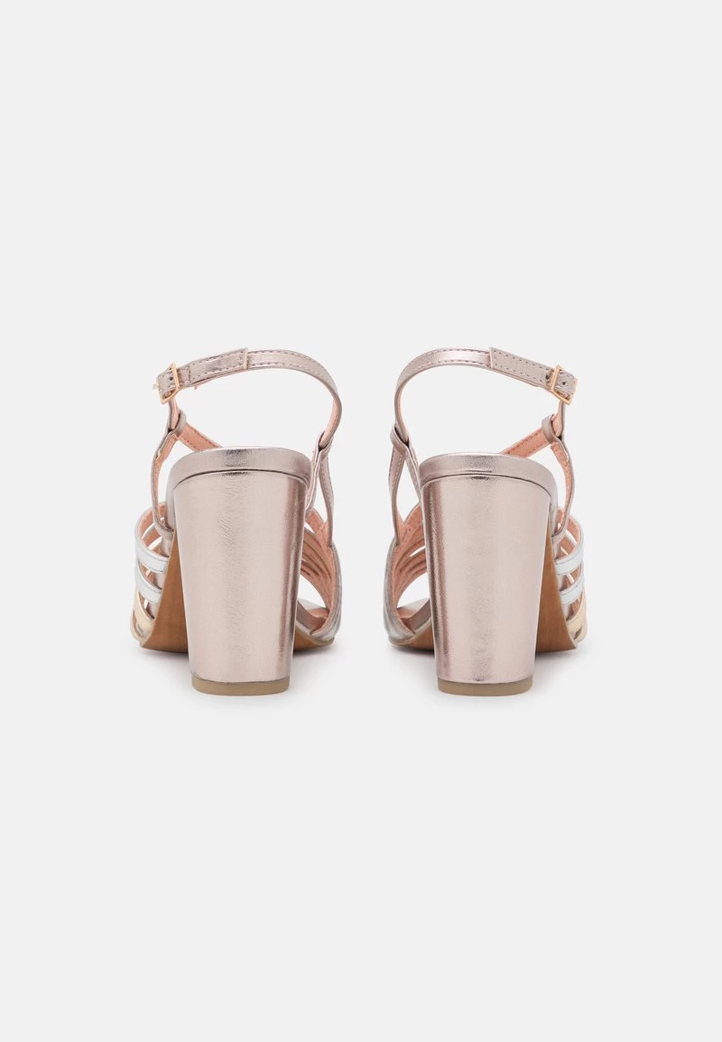 Marco Tozzi Sandales à Talons Hauts Rose Metallic Femme 5 Marco Tozzi Sandales à Talons Hauts Rose Metallic Femme – Image 5