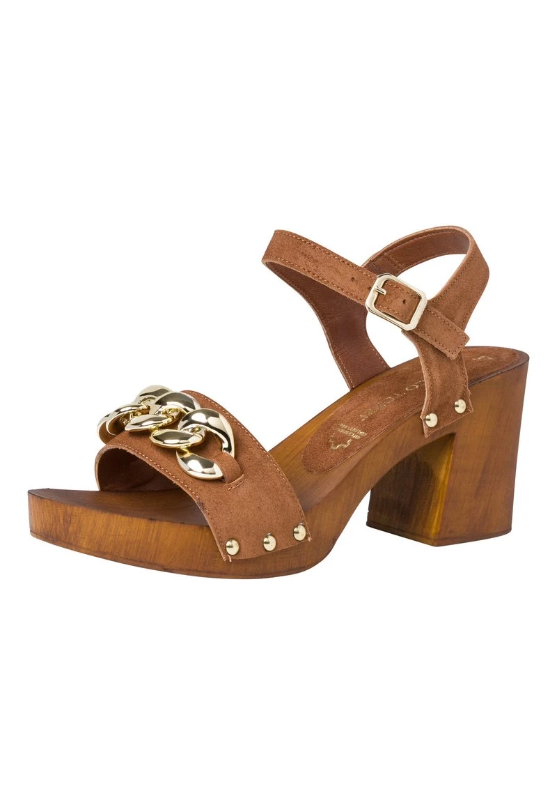 Marco Tozzi SANDALETTE Sabots Cognac Comb Femme 2 Marco Tozzi SANDALETTE Sabots Cognac Comb Femme – Image 2