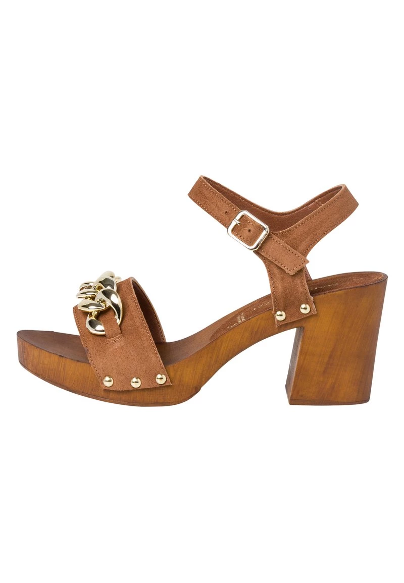 Marco Tozzi SANDALETTE Sabots Cognac Comb Femme 1 Marco Tozzi SANDALETTE Sabots Cognac Comb Femme
