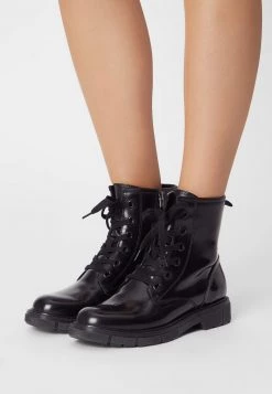 Marco Tozzi Femme Bottines à Plateau Black