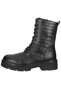 Marco Tozzi Bottines à Plateau Black Croco Femme