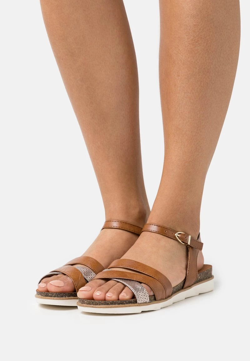 Marco Tozzi Femme Sandales Compensées Cognac 1 Marco Tozzi Femme Sandales Compensées Cognac