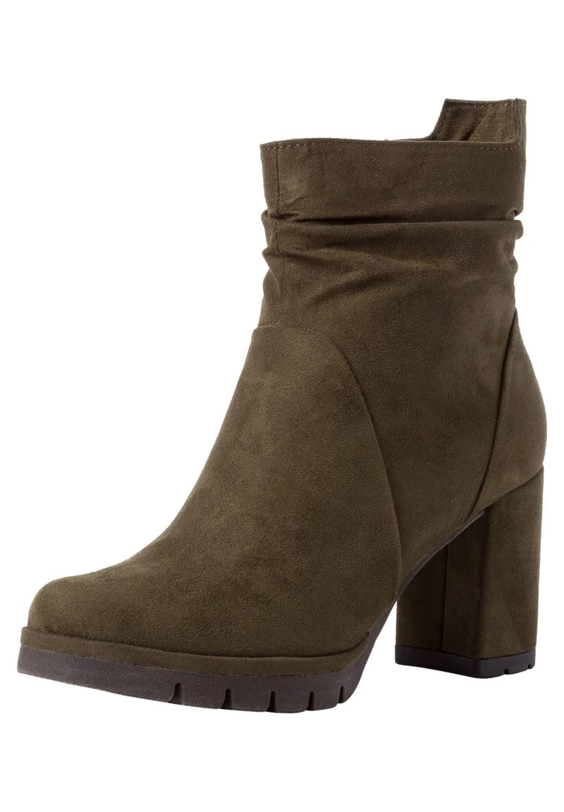 Marco Tozzi Femme Bottines à Talons Hauts Olive 2 Marco Tozzi Femme Bottines à Talons Hauts Olive – Image 2