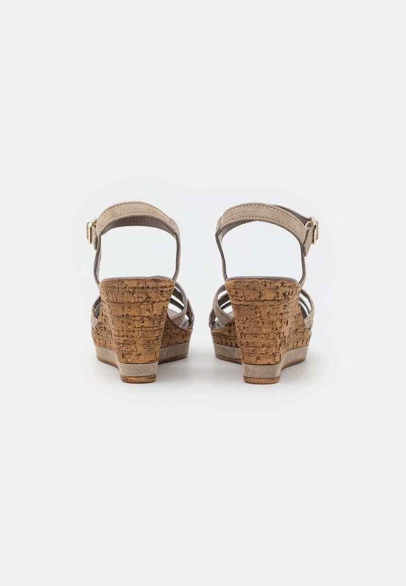 Marco Tozzi Femme Sandales à Plateforme Taupe 4 Marco Tozzi Femme Sandales à Plateforme Taupe – Image 4