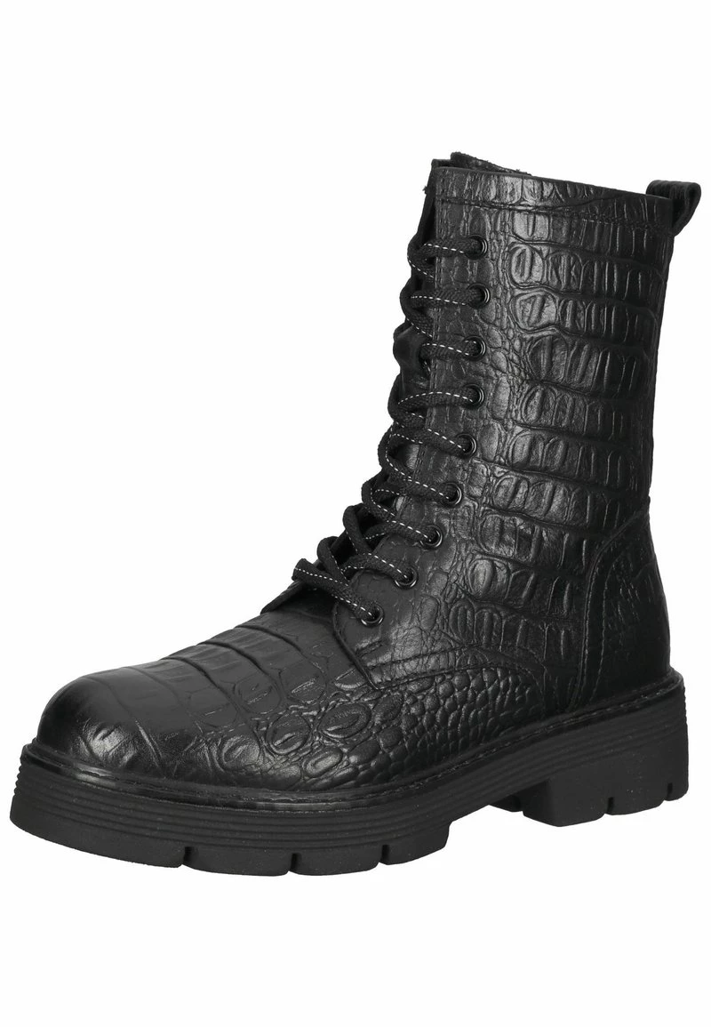 Marco Tozzi Bottines à Plateau Black Croco Femme 2 Marco Tozzi Bottines à Plateau Black Croco Femme – Image 2