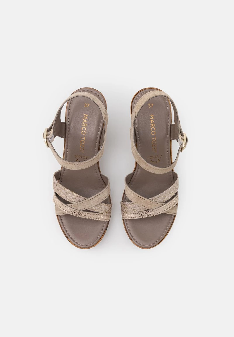 Marco Tozzi Femme Sandales à Plateforme Taupe 6 Marco Tozzi Femme Sandales à Plateforme Taupe – Image 6