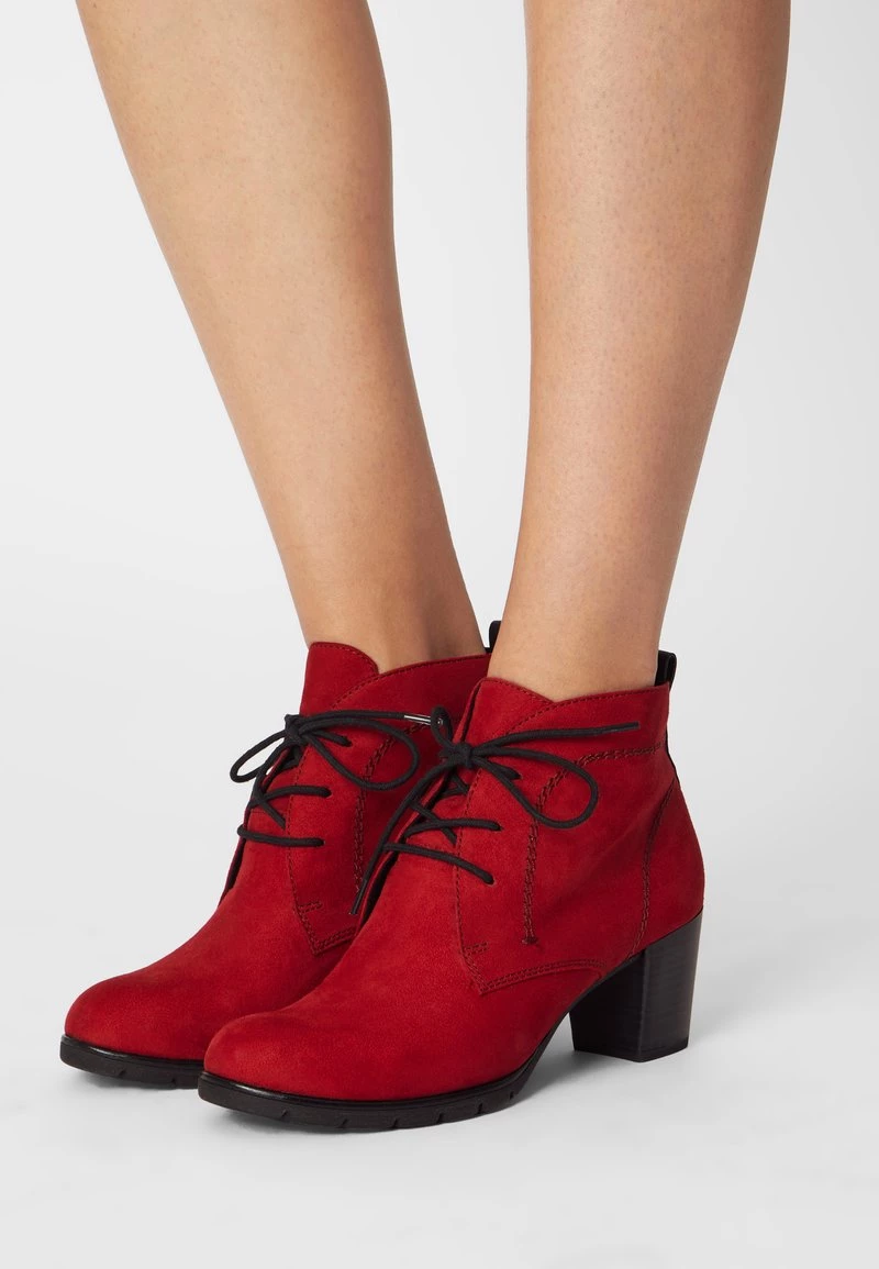 Marco Tozzi Bottines à Lacets Red Femme 1 Marco Tozzi Bottines à Lacets Red Femme