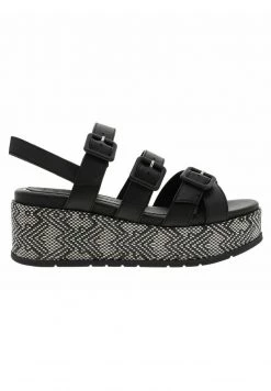 Marco Tozzi Femme Sandales à Plateforme Noir