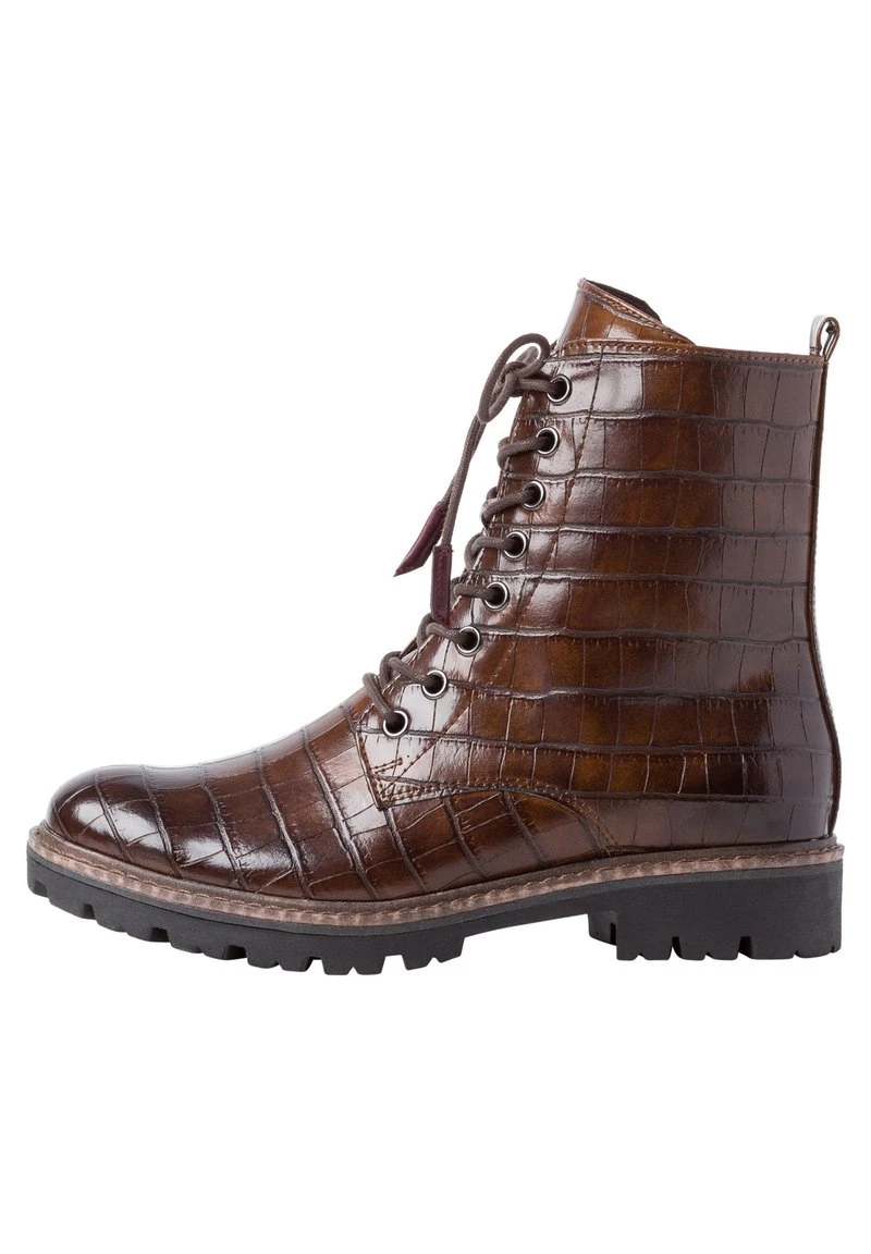 Marco Tozzi Bottines à Lacets Chestnut Croco Femme 1 Marco Tozzi Bottines à Lacets Chestnut Croco Femme