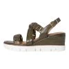 Marco Tozzi Femme BY GUIDO MARIA KRETSCHMER Sandales Compensées Khaki Comb