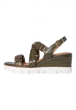 Marco Tozzi Femme BY GUIDO MARIA KRETSCHMER Sandales Compensées Khaki Comb